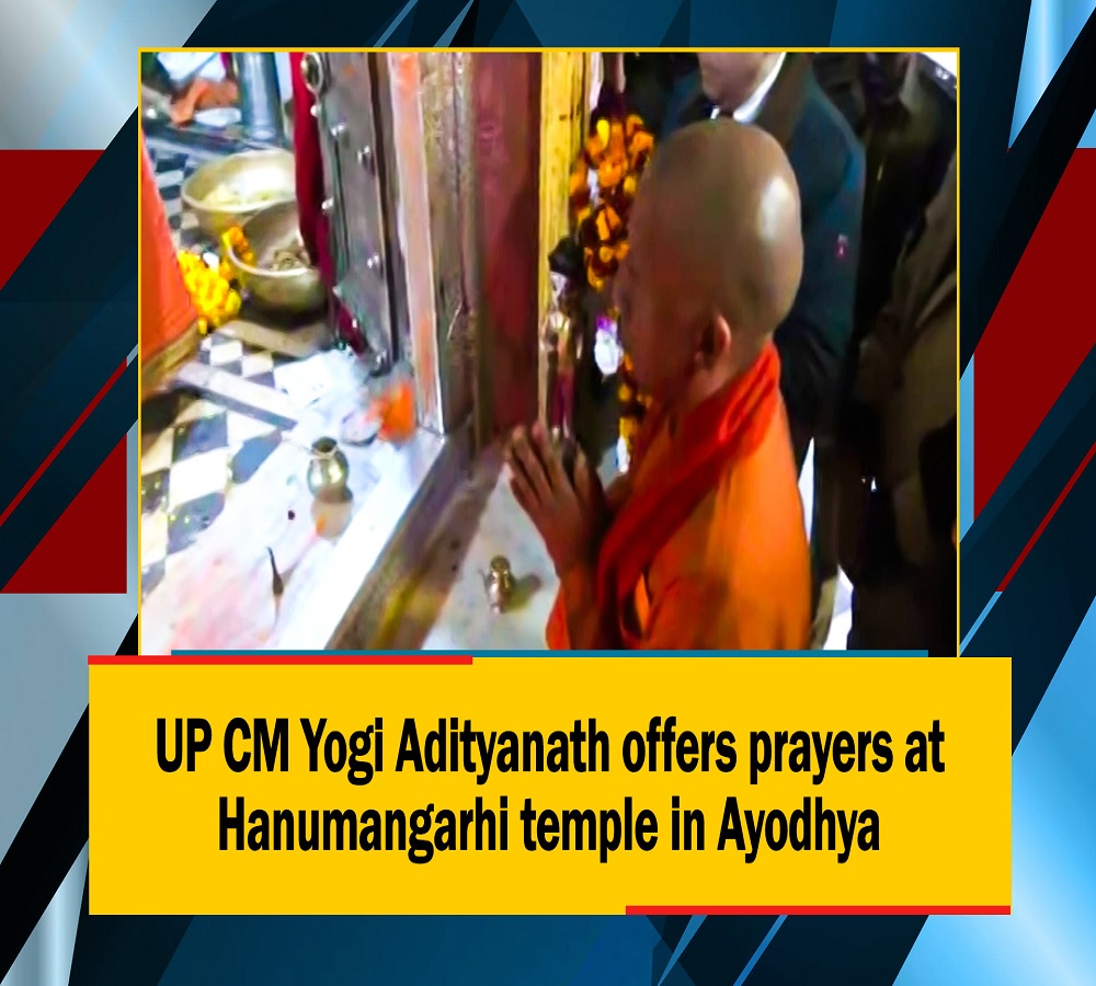 UP CM Yogi Adityanath offers prayers at Hanumangarhi temple in Ayodhya